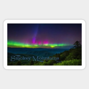 Norther Lights Over The Smokey Mountains 2024 Sticker